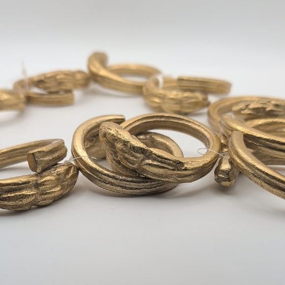 Threshold Gold Snake Napkin Ring Set 12 Total - Picture 4 of 5
